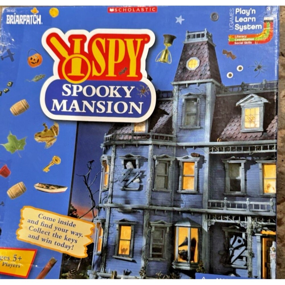 I Spy Spooky Mansion board Game. Briarpatch. 2-4 players. Ages 5 and up.